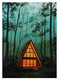 A house in nature's lap (ART_6989_58349) - Handpainted Art Painting - 14in X 18in