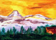 The Hilly Mountains (ART_4604_58300) - Handpainted Art Painting - 16in X 12in