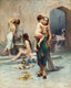 Hamam Il Bagno (circa 1891) By Fausto Zonaro (PRT_9032) - Canvas Art Print - 28in X 35in