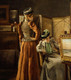 Looking At A Painting (1891) By Alfred Stevens (PRT_9155) - Canvas Art Print - 16in X 18in