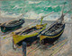 Three Fishing Boats By Claude Monet (PRT_9178) - Canvas Art Print - 30in X 24in