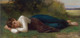 Le Repos (Jeune Fille Couch√©e) (1880) By WilliamAdolphe Bouguereau (PRT_9226) - Canvas Art Print - 47in X 23in