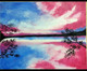 Pink sky (ART_8158_58690) - Handpainted Art Painting - 16in X 11in