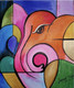 Ganesha (ART_8159_58586) - Handpainted Art Painting - 10in X 12in