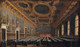 The Doge And Grand Council In Sala Del Maggior Consiglio (1761 1765) By Canaletto (PRT_9364) - Canvas Art Print - 26in X 15in