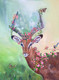 Deer original painting  (ART_8194_58947) - Handpainted Art Painting - 24in X 30in