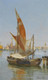 Fishing Boats In The Lagoon, Venice By Antonietta Brandeis (PRT_9482) - Canvas Art Print - 16in X 26in