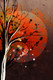 Mersmerizing Time,moon ,Tree,Red ,Orange Shades of night