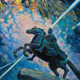 Fireworks The Bronze Horseman By Boris Kustodiev (PRT_9527) - Canvas Art Print - 23in X 23in