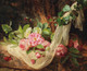 Still Life With Roses On A Forest Floor By Andreas Lach (PRT_9534) - Canvas Art Print - 22in X 18in