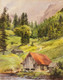 Engelberg (Schweiz) (1880) By Edward Theodore Compton  (PRT_9551) - Canvas Art Print - 19in X 24in