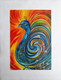 Abstract Peacock Painting 02 (ART_8146_59030) - Handpainted Art Painting - 8in X 12in
