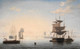 Harbor Of Boston, With The City In The Distance (1846) By Fitz Henry Lane (PRT_9644) - Canvas Art Print - 28in X 18in