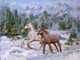 horse, two horses, brown horses, horse near water, horses drinking water, white horse, horse in mountain, snow, horses running in snow, running horses