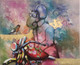 GANESH ON DRIVE (ART_7431_59416) - Handpainted Art Painting - 29in X 36in