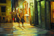 cityscape, city, couple, walking in city, couple walking in city, night, city at night