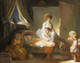 The Visit To The Nursery (1775) By Jean Honor√© Fragonard (PRT_9973) - Canvas Art Print - 23in X 18in