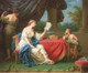 Penelope Reading A Letter From Odysseus By Louis Jean Fran√ßois Lagren√©e  (PRT_9989) - Canvas Art Print - 19in X 16in