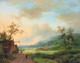 Travellers On A Riverside Track At Dusk (1845) By Marinus Adrianus Koekkoek (PRT_10057) - Canvas Art Print - 24in X 19in