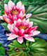 Lotus acrylic on board (ART_8251_59801) - Handpainted Art Painting - 10in X 12in