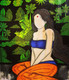 Soundarya 2 (ART_7129_59957) - Handpainted Art Painting - 27in X 32in