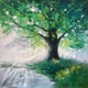 Tree painting  (ART_6706_60135) - Handpainted Art Painting - 36in X 36in