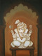 Lord Ganesha (ART_8224_60103) - Handpainted Art Painting - 16in X 22in