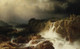 Rocky Landscape With Waterfall (1859) By Marcus Larson (PRT_10375) - Canvas Art Print - 22in X 14in