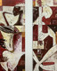 Musical Modern Art Multi-Pieces (ART_3319_60394) - Handpainted Art Painting - 16in X 34in