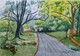 Lovers Path (ART_8273_60432) - Handpainted Art Painting - 14in X 10in