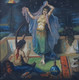 Arabic dance (ART_8275_60232) - Handpainted Art Painting - 20in X 20in