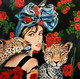 Fierce devotion  (ART_7664_60194) - Handpainted Art Painting - 24in X 23in