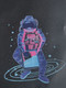 Spaceman painting- outer space world (ART_7235_60461) - Handpainted Art Painting - 8in X 12in