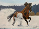 Rase on the ice (ART_8317_60871) - Handpainted Art Painting - 20in X 16in