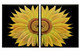 Sunflower split art - 2 piece painting (ART_5557_45309) - Handpainted Art Painting - 40in X 24in