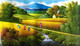 Rice Farm - 1 (ART_5368_33839) - Handpainted Art Painting - 28in X 15in