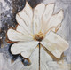 White flower (ART_4094_61108) - Handpainted Art Painting - 30in X 30in