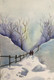 Snowy days (ART_7420_61052) - Handpainted Art Painting - 10in X 7in