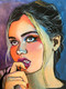 Lost in thoughts (ART_7283_61082) - Handpainted Art Painting - 8in X 11in