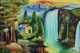 Waterfall (ART_6625_61019) - Handpainted Art Painting - 24in X 16in