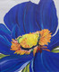 Giant blue flower (ART_8034_56484) - Handpainted Art Painting - 12in X 14in