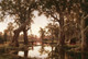 Evening Shadows, Backwater Of The Murray, South Australia By H J Johnstone (PRT_10650) - Canvas Art Print - 28in X 19in