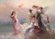 The Dance Of The Nymphs And Cupid (ca 1900) By √âdouard Bisson (PRT_10680) - Canvas Art Print - 23in X 16in