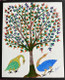 Gond Arts Tree  Birds (ART_2050_61181) - Handpainted Art Painting - 8in X 10in