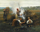 Burning Brush (1884) By Daniel Ridgway Knight (PRT_10709) - Canvas Art Print - 26in X 21in