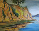 Golden Cliffs (ART_8343_61398) - Handpainted Art Painting - 20in X 16in
