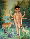 Dattatreya By Raja Ravi Varma (PRT_10753) - Canvas Art Print - 15in X 19in
