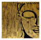 Metallic Buddha line art 02 (PRT_7990_61463) - Canvas Art Print - 32in X 32in