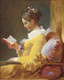 Young Girl Reading 1770 (PRT_10865) - Canvas Art Print - 19in X 24in