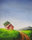 Huge sky and a hut (ART_8359_61687) - Handpainted Art Painting - 16in X 20in